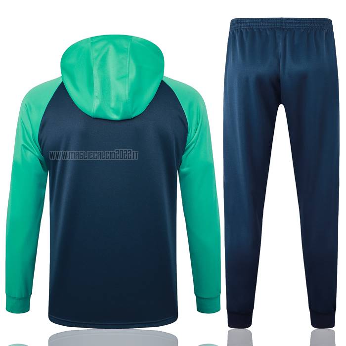Tuta da Track con Capucha del Barcellona 2023-2024 Blu y Verde